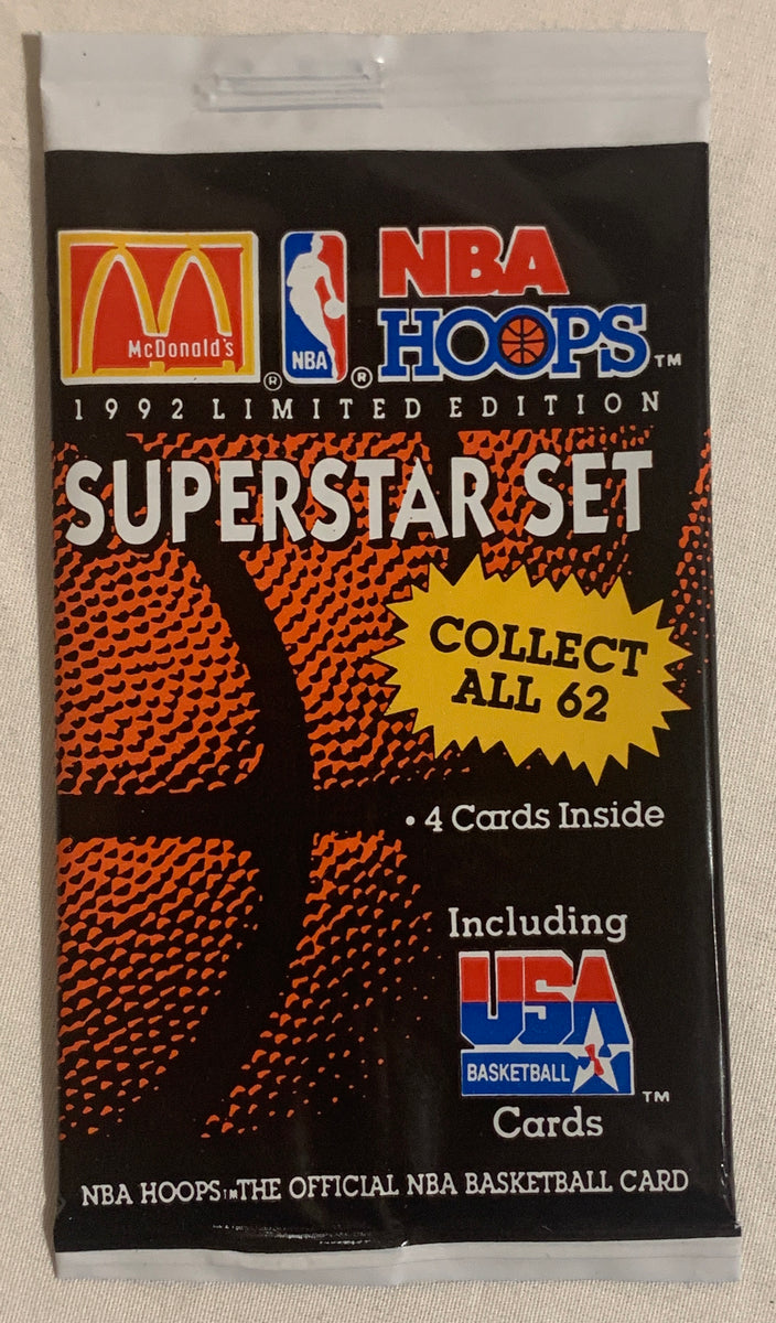 1992 NBA Hoops / Mcdonald's Limited Edition SuperStar Set 4-Card Pack 365Collectibles 1992 NBA Hoops / Mcdonald's Limited Edition SuperStar Set 4-Card Pack 365Collectibles