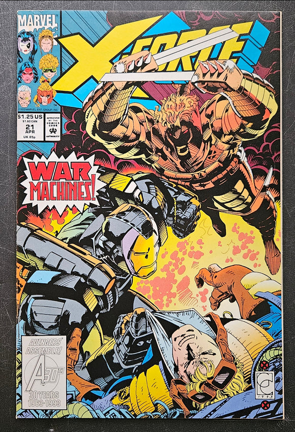 X-Force - War Machines! - Volume 1 #21 - April 1993 - Marvel Comics - Comic Book
