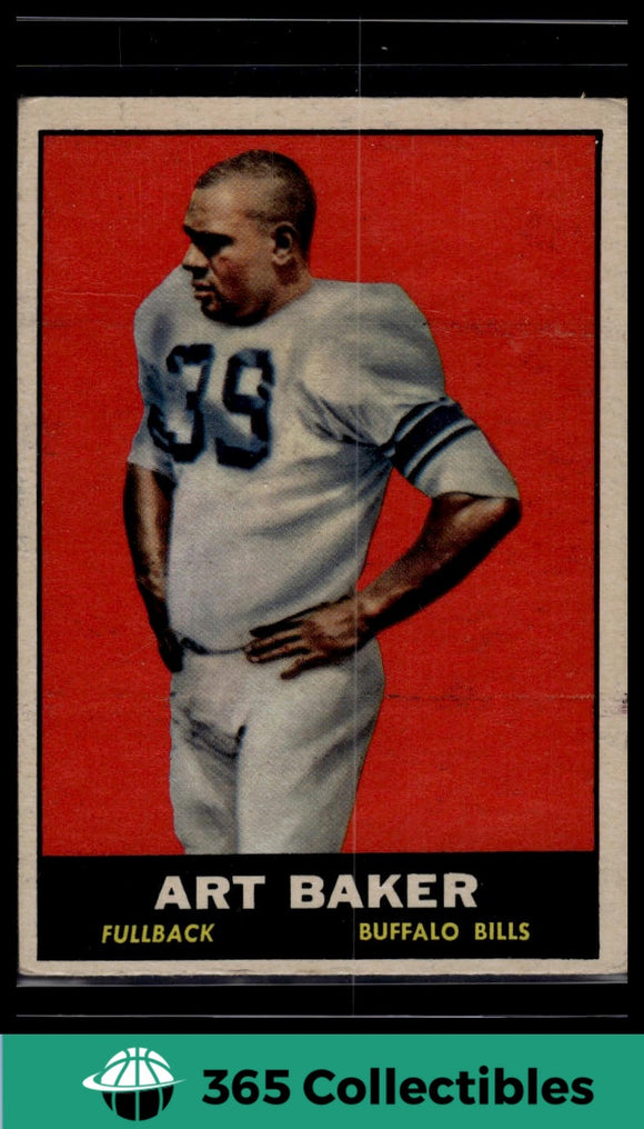 1961 Topps NFL Art Baker #163 Football Buffalo Bills