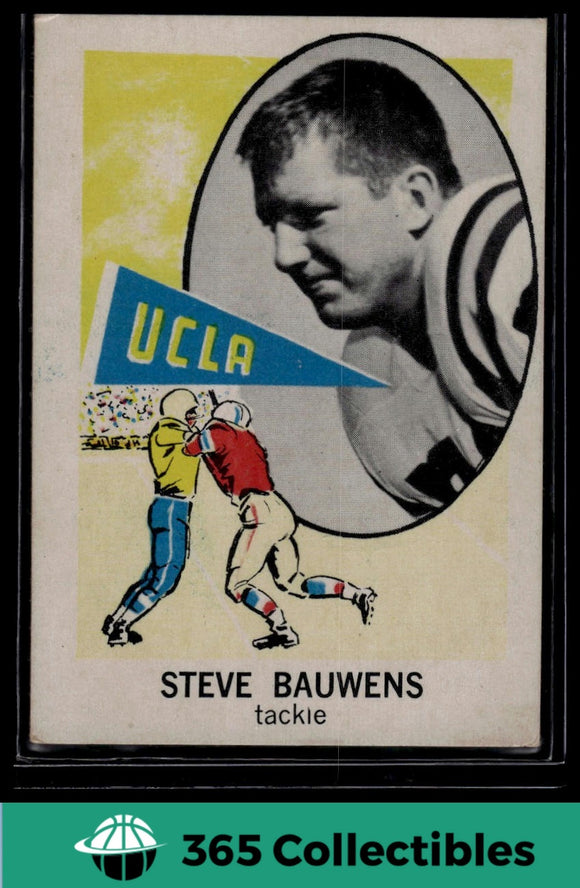 1961 Nu-Cards Stars Steve Bauwens #124 Football UCLA Bruins
