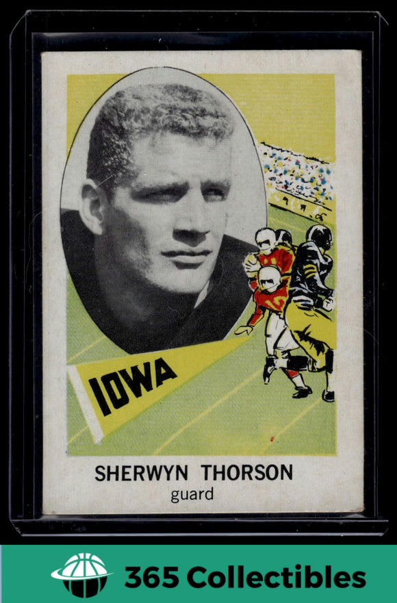 1961 Nu-Cards Football Stars Sherwyn Thorson #150 Football Iowa Hawkeyes