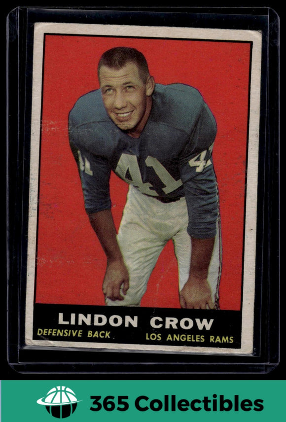 1961 Topps NFL Lindon Crow #55 Football Los Angeles Rams