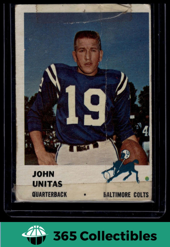 1961 Fleer John Unitas HOF #30 Football Baltimore Colts