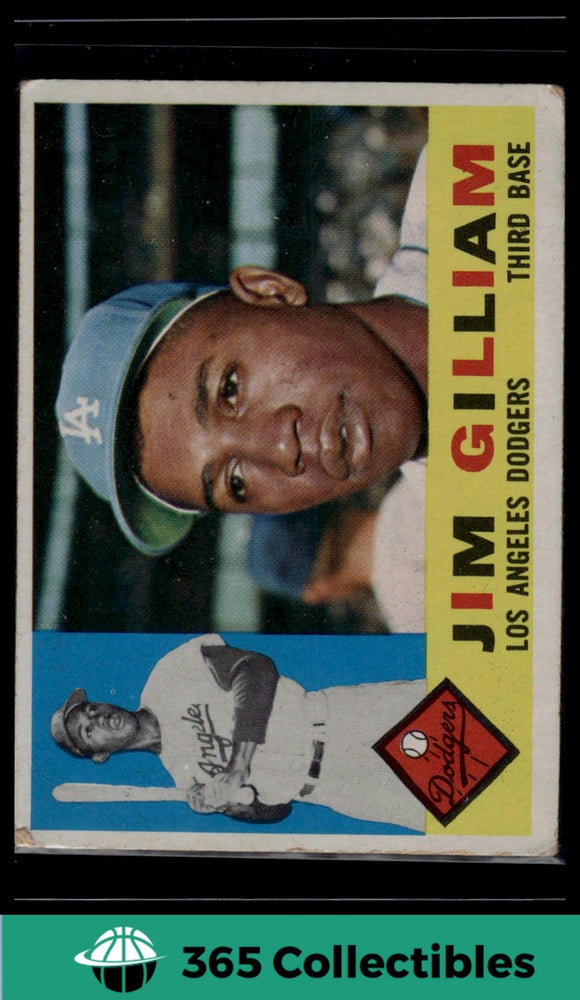 1960 Topps Jim Gilliam #255 Baseball Los Angeles Dodgers