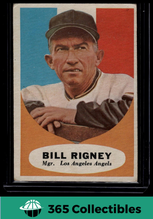 1961 Topps Bill Rigney Manager #225 Baseball Los Angeles Angels