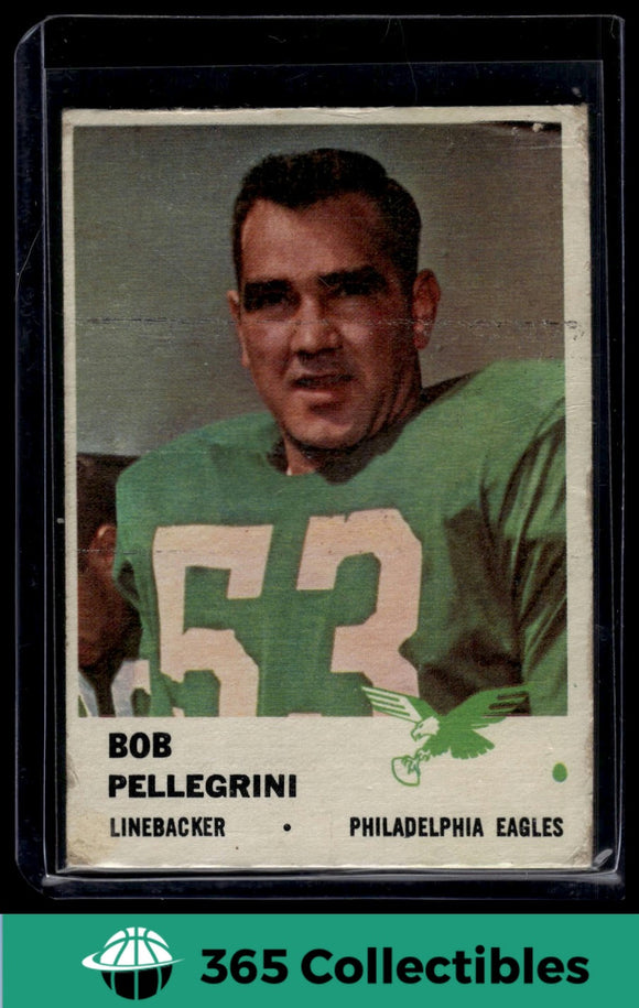 1961 Fleer NFL Bob Pellegrini #57 Football Philadelphia Eagles