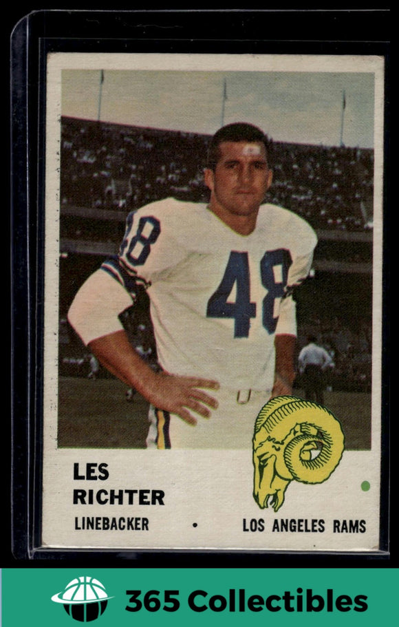 1961 Fleer NFL Les Richter #106 Football Los Angeles Rams