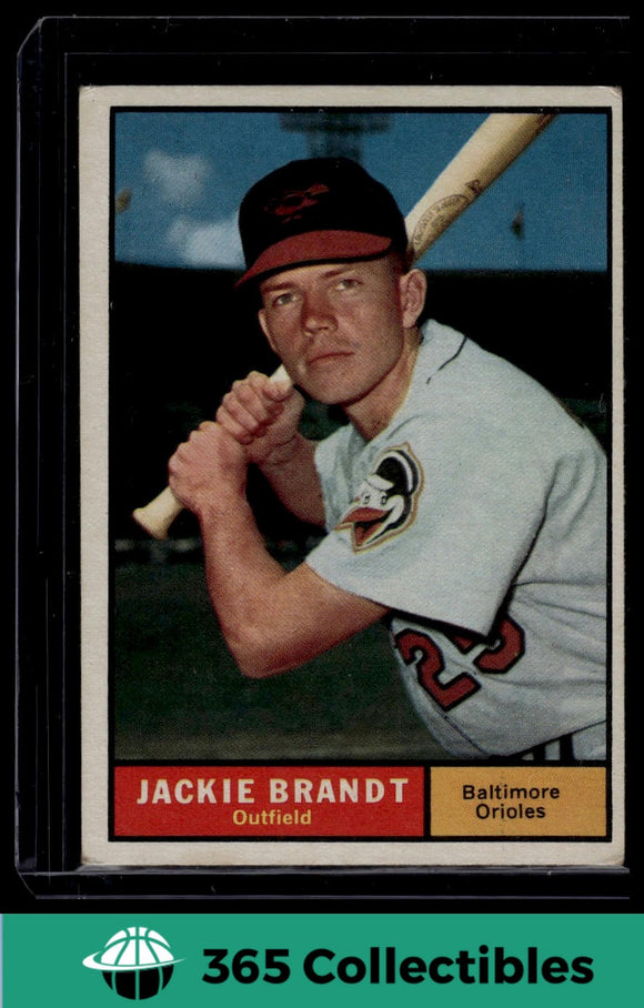 1961 Topps MLB Jackie Brandt #515 Baseball Baltimore Orioles