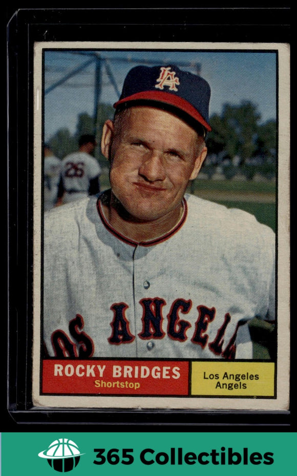 1961 Topps MLB Rocky Bridges #508 Baseball Los Angeles Angels