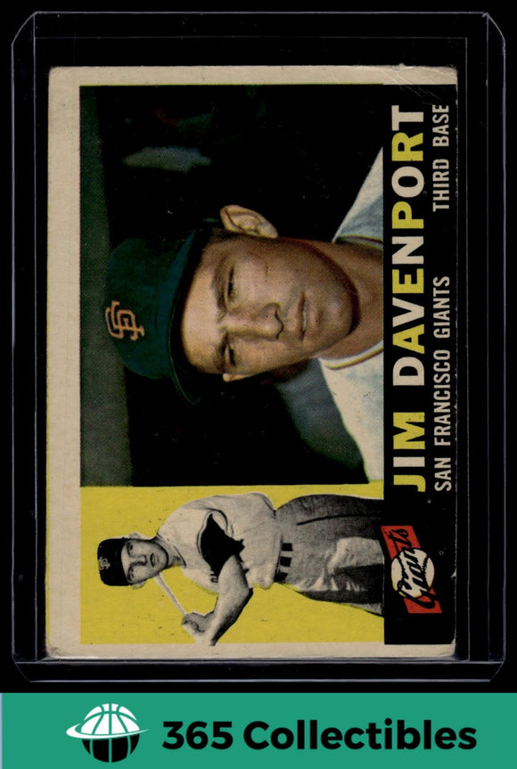 1960 Topps MLB Jim Davenport #154 Baseball San Francisco Giants