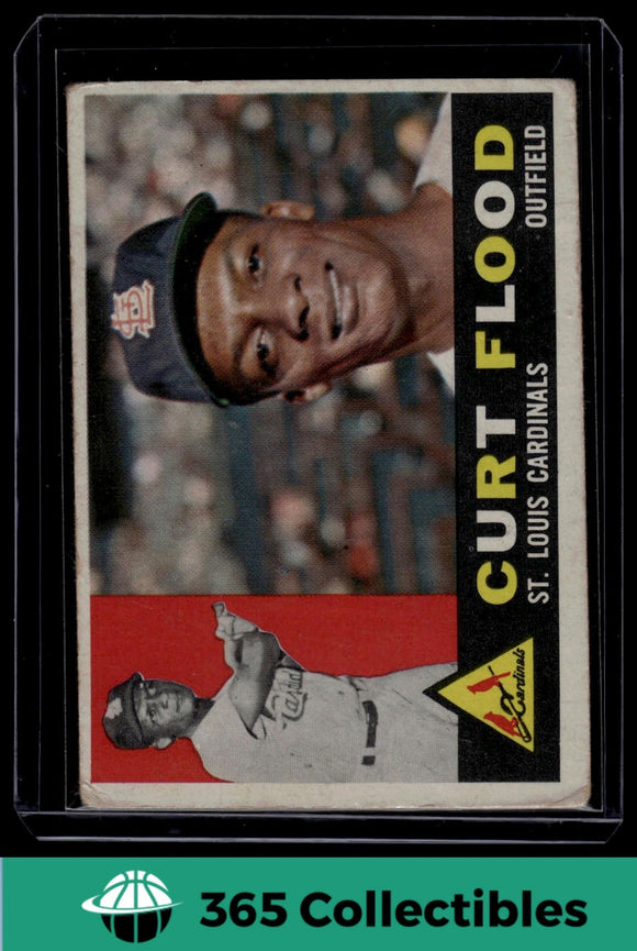 1960 Topps MLB Curt Flood #275 Baseball St. Louis Cardinals