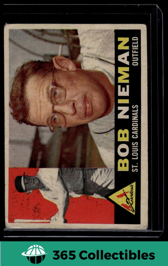 1960 Topps MLB Bob Nieman #149 Baseball St. Louis Cardinals