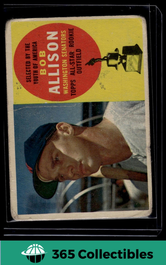 1960 Topps MLB Bob Allison #320 Baseball Washington Senators
