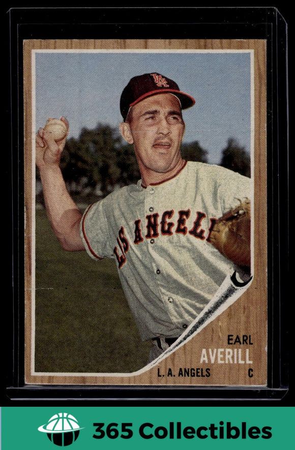 1962 Topps MLB Earl Averill #452 Baseball Los Angeles Angels