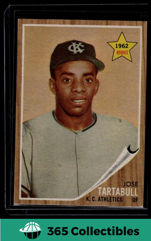 1962 Topps MLB Jose Tartabull #451 Baseball Kansas City Athletics