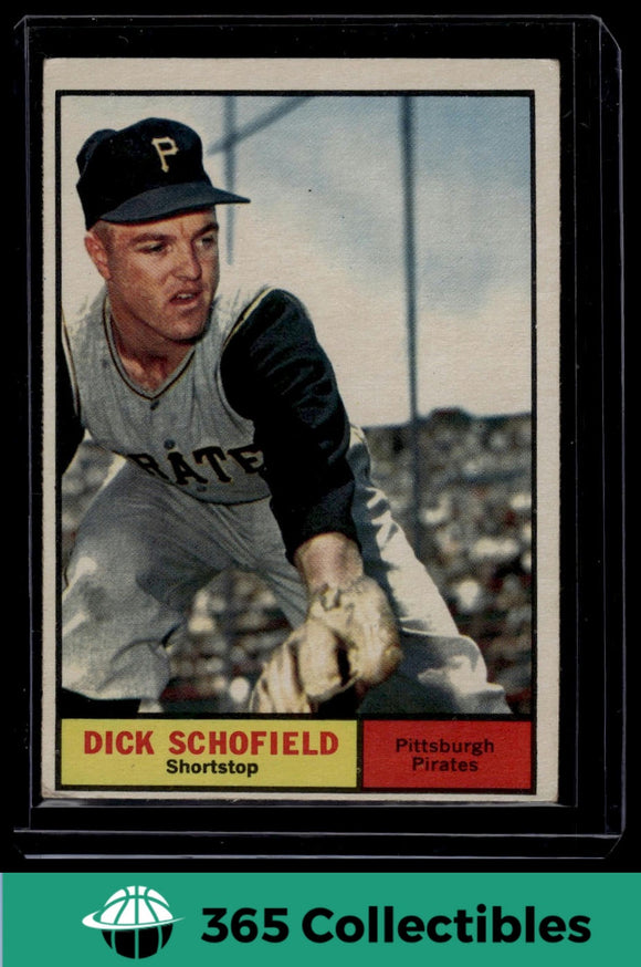 1961 Topps MLB Dick Schofield #453 Baseball Pittsburgh Pirates