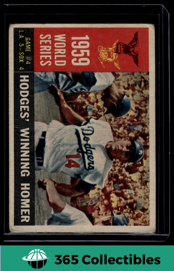 1960 Topps MLB World Series Hodges Hr #388 - HOF- Gray back LA DODGERS