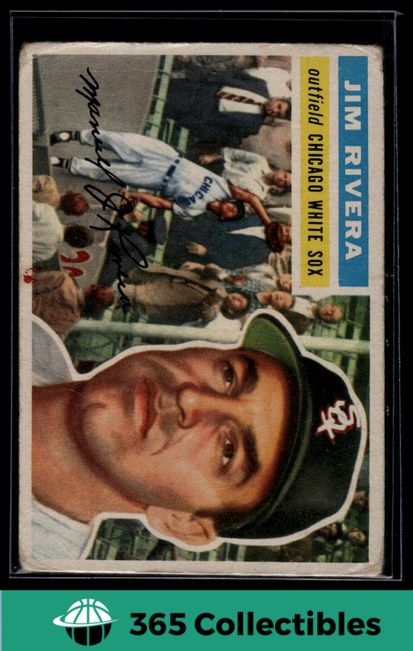 1956 Topps Jim Rivera #70 White Back Baseball Chicago White Sox