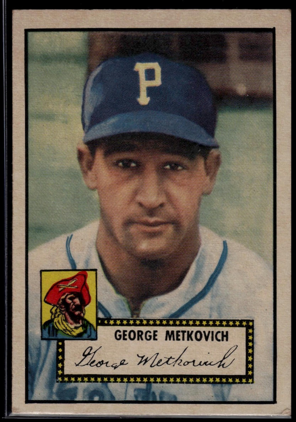 1952 Topps MLB George Metkovich #310 Baseball Pittsburgh Pirates