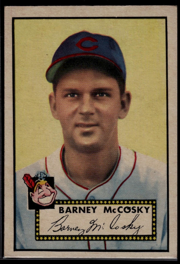1952 Topps #300 Barney McCosky - MLB Baseball - Cleveland Indians - Great Eye Appeal!