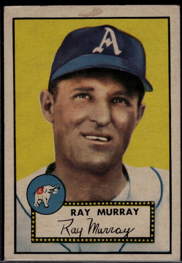 1952 Topps MLB Ray Murray #299 Baseball Philadelphia Athletics