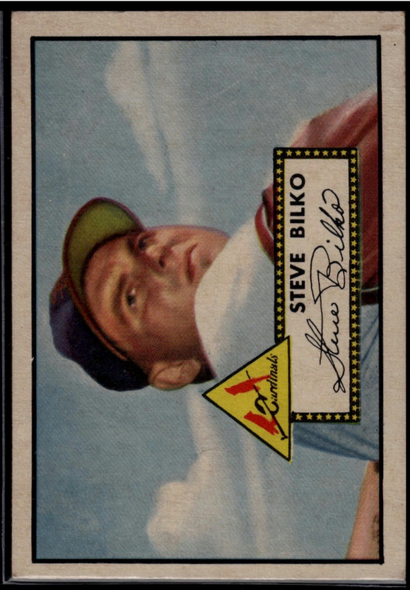 1952 Topps MLB Steve Bilko #287 Baseball St. Louis Cardinals Red Back (Actual Card Pictured)
