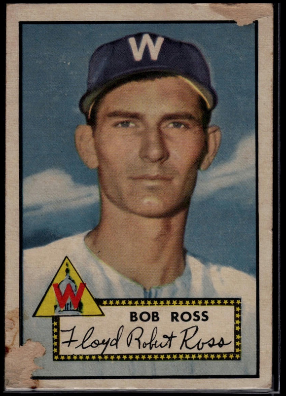 1952 Topps MLB Bob Ross #298 Baseball Washington Senators