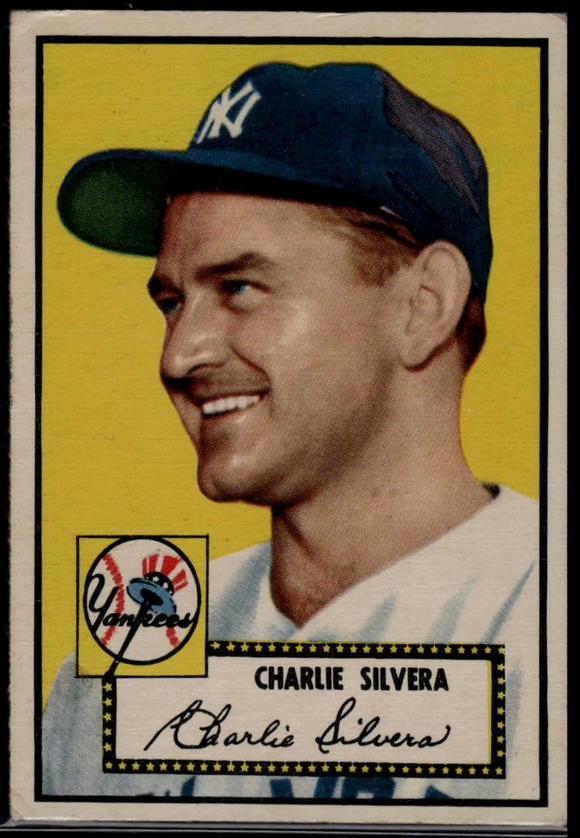1952 Topps MLB Charlie Silvera #168 Baseball New York Yankees