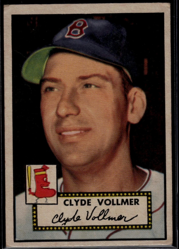 1952 Topps MLB Clyde Vollmer #255 Baseball Red Sox (Actual Card Pictured)