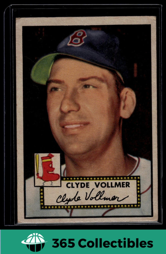 1952 Topps MLB Clyde Vollmer #255 Baseball Red Sox