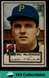 1952 Topps MLB Bill Macdonald #138 Baseball Pittsburgh Pirates