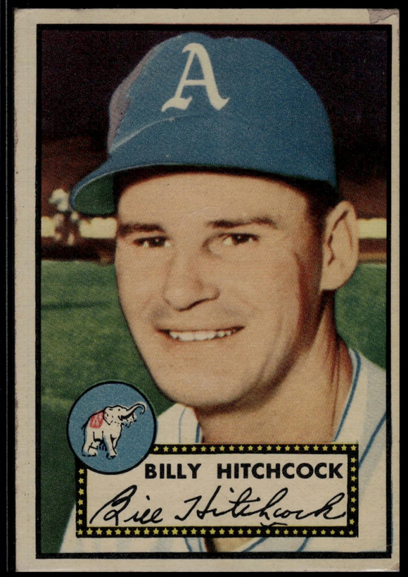 1952 Topps MLB Billy Hitchcock #182 -Alabama HOF - Baseball Athletics (Actual Card Pictured)