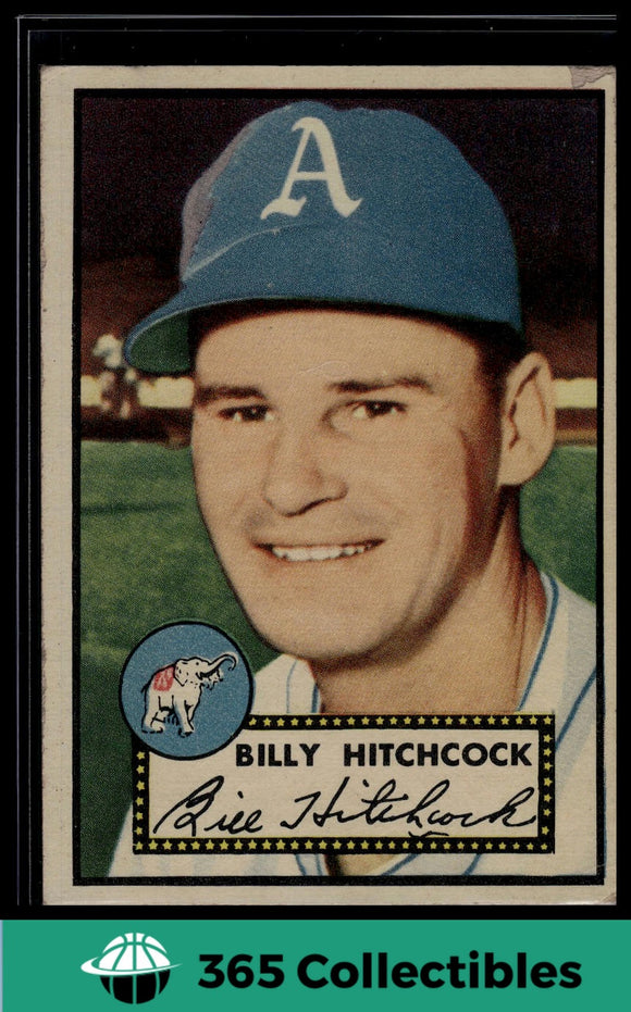 1952 Topps MLB Billy Hitchcock #182 -Alabama HOF - Baseball Athletics
