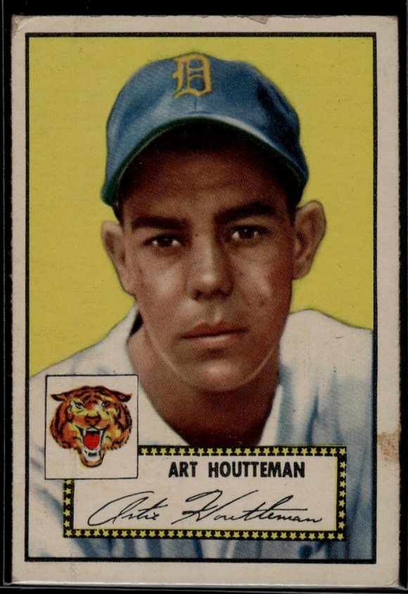 1952 Topps MLB Art Houtteman All-Star 1950 #238 Baseball Detroit Tigers (Actual Card Pictured)