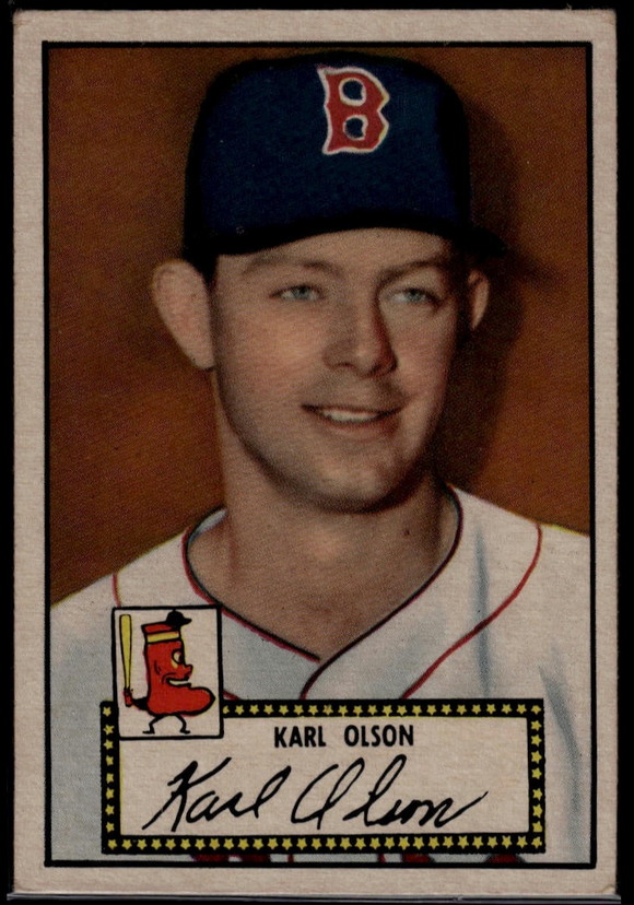 1952 Topps MLB Karl Olson #72 Korean War Vet Baseball Red Sox (Actual Card Pictured)