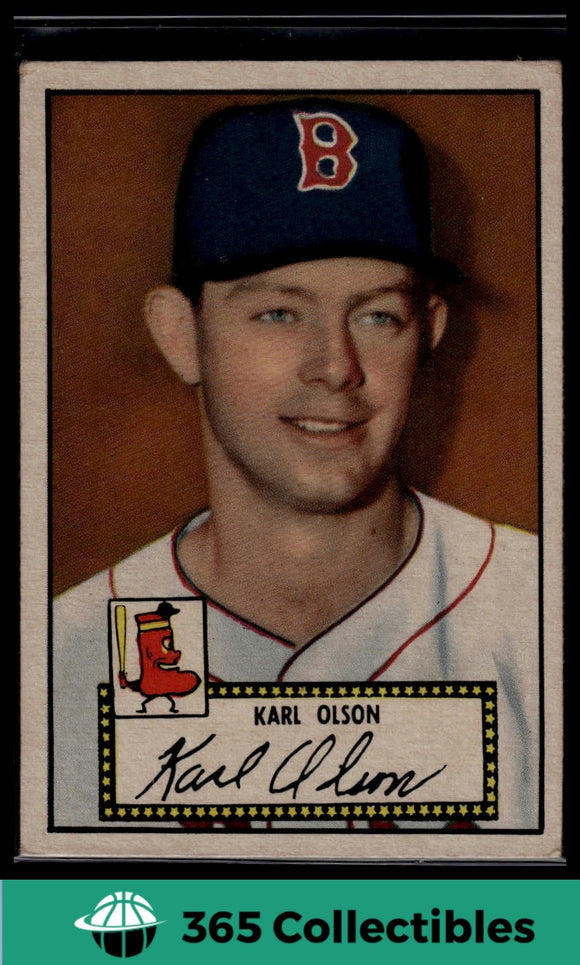 1952 Topps MLB Karl Olson #72 Korean War Vet Baseball Red Sox