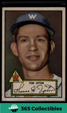 1952 Topps MLB Tom Upton #71 Baseball Washington Senators