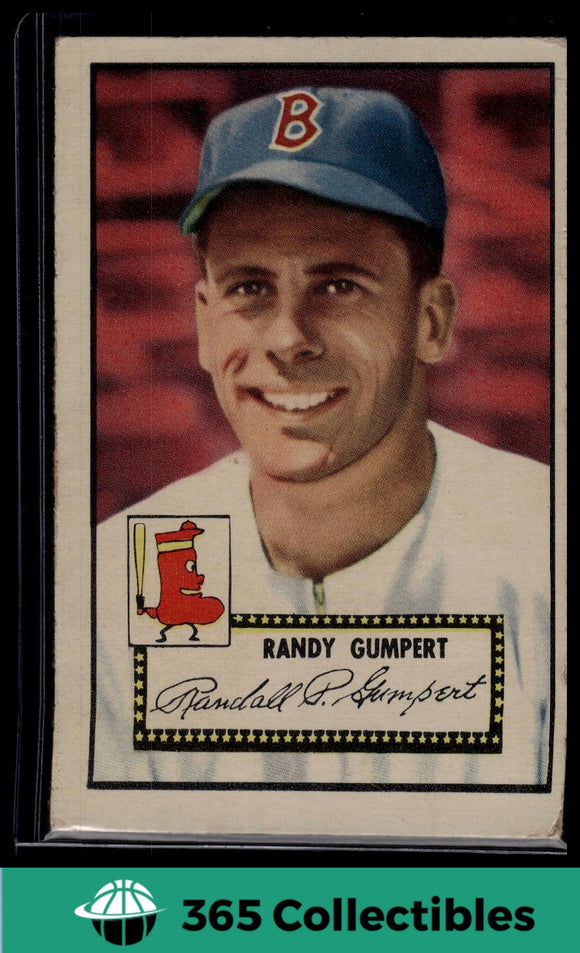 1952 Topps MLB Randy Gumpert #247 RED BACK - PLAYER MANAGER Baseball Red Sox