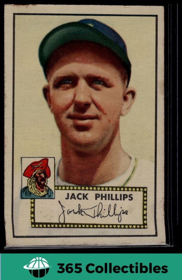 1952 Topps MLB Jack Phillips #240 RED BACK - PLAYER/MANAGER - Baseball Pirates