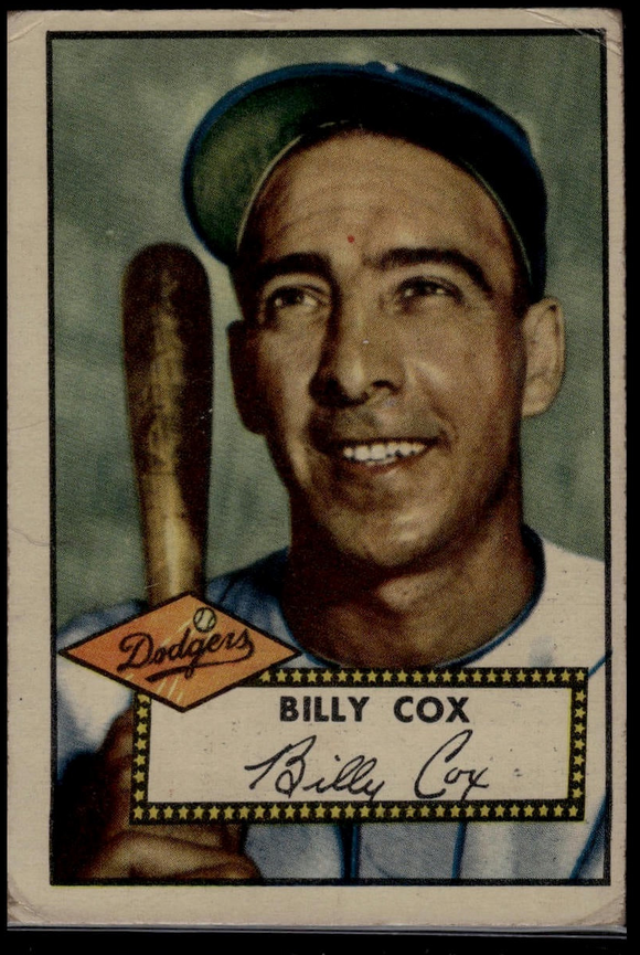 1952 Topps MLB Billy Cox #232 Baseball Brooklyn Dodgers (Actual Card Pictured)