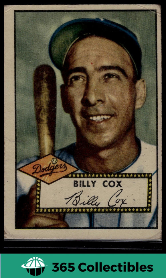 1952 Topps MLB Billy Cox #232 Baseball Brooklyn Dodgers