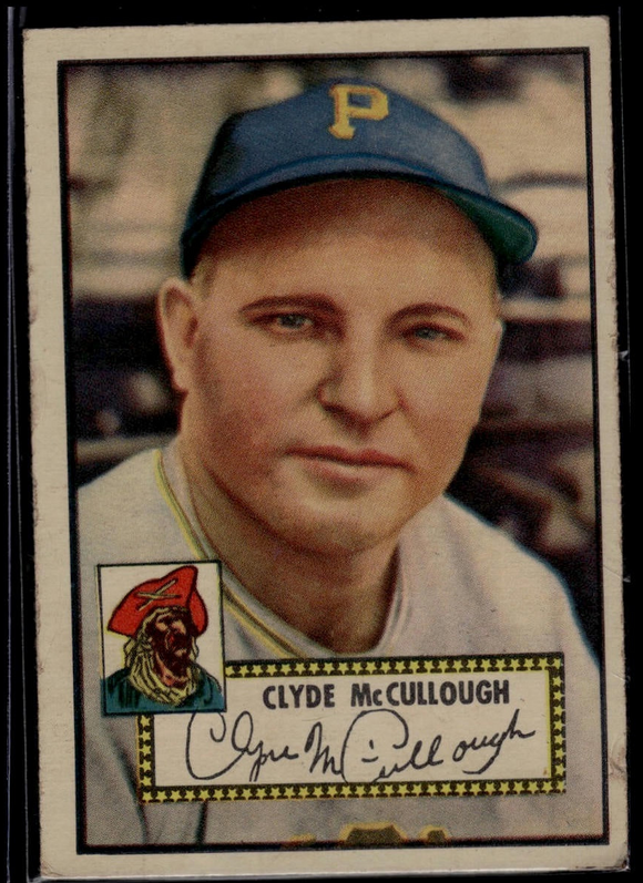 1952 Topps MLB Clyde McCullough VIRGINIA HOF #218 Baseball Pittsburgh Pirates (Actual Card Pictured)