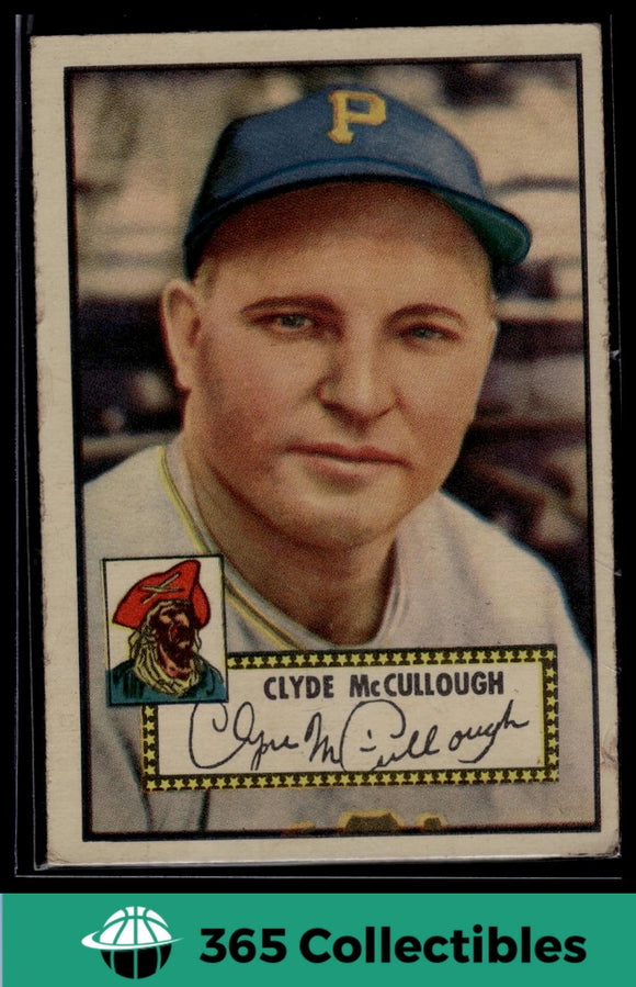 1952 Topps MLB Clyde McCullough VIRGINIA HOF #218 Baseball Pittsburgh Pirates