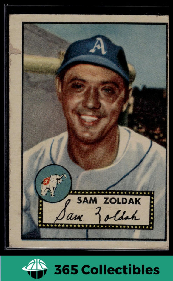 1952 Topps MLB Sam Zoldak #231 Baseball Philadelphia Athletics