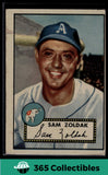 1952 Topps MLB Sam Zoldak #231 Baseball Philadelphia Athletics