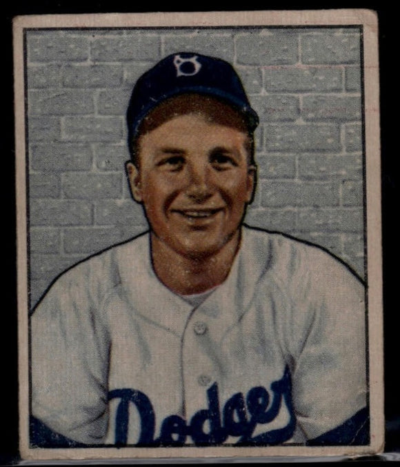 1950 Bowman Bobby Morgan #222a Baseball Brooklyn Dodgers