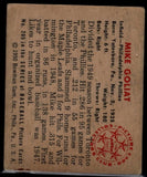 1950 Bowman Mike Goliat #205 Baseball Philadelphia Phillies
