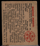 1950 Bowman Marino Pieretti #181 Baseball Cleveland Indians