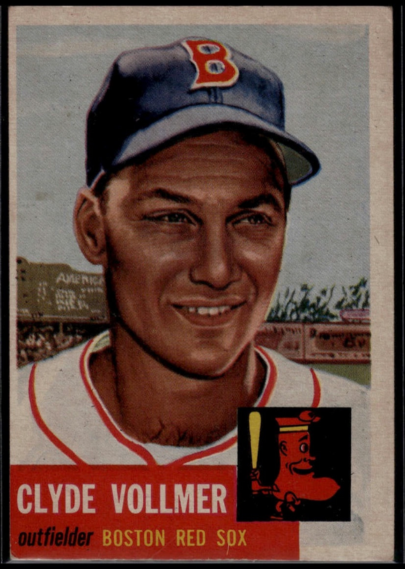 1953 Topps Clyde Vollmer #32 Baseball Boston Red Sox (Actual Card in Picture)