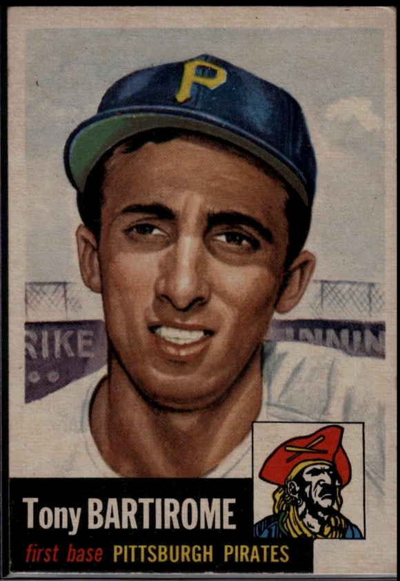 1953 Topps Tony Bartirome #71 Baseball Pittsburgh Pirates (Actual Card in Picture)
